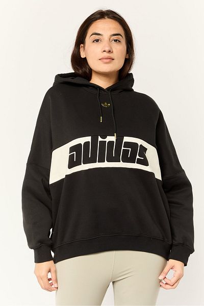 adidas Women Sportswear Fit Long Sleeves Outdoor Sweatshirt, Black