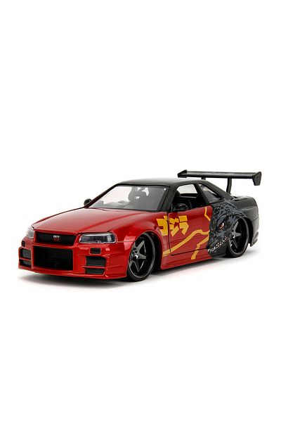 Jada سيارة بمقياس 1:24 جودزيلا 2002 نيسان سكاي لاين GT-R (R34)