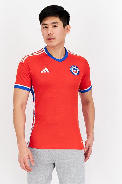 adidas Men Sportswear Fit Short Sleeve Football T-shirt, Red