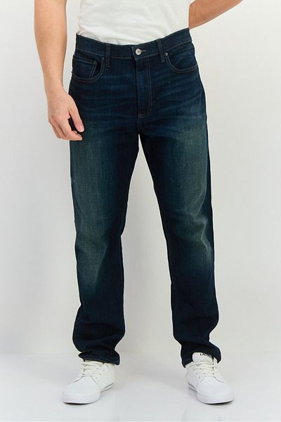 GAP Men Slim Fit Washed Stretchable Jeans, Navy Blue