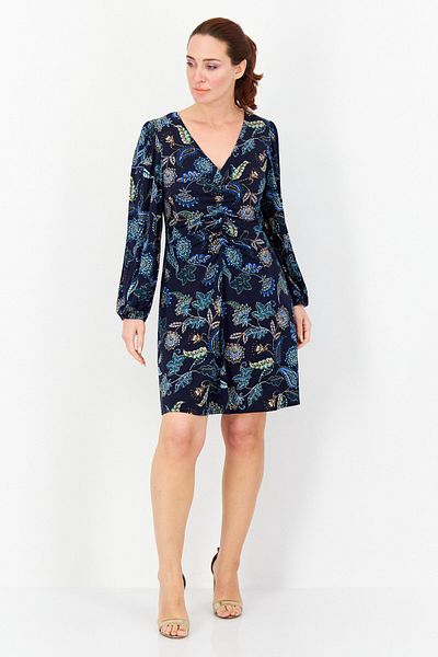 Vince Camuto Women All Over Print Mini Casual Dress, Navy Combo