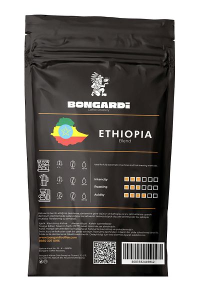Bongardi Coffee Kenya Peru Mexico Honduras Ethiopia Regional Blend Coffee Set 5x200g (Whole Bean)