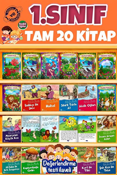GÖNÜL YAYINCILIK 1. Sınıflar Için Tavsiyeli Hikaye Kitapları Seti Tam 20 Adet