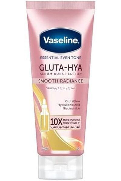 Vaseline Essential Even Tone Body Lotion Smooth Radiance, Gluta-Hya Serum Burst, 10X More Powerful t