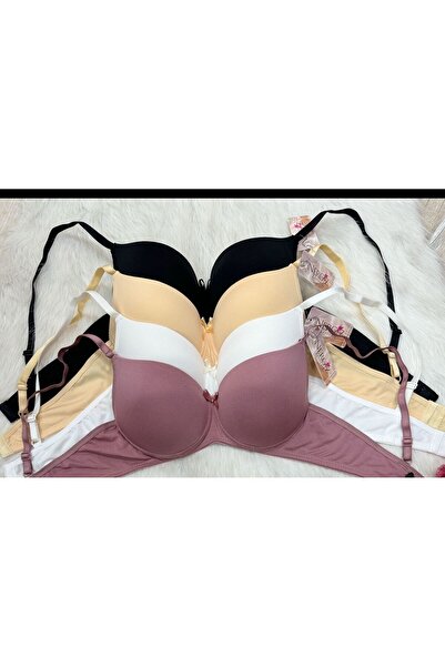 SATTENS 4-Pack Bra - Padded Luxury Flat Bra Push up 4 Pieces