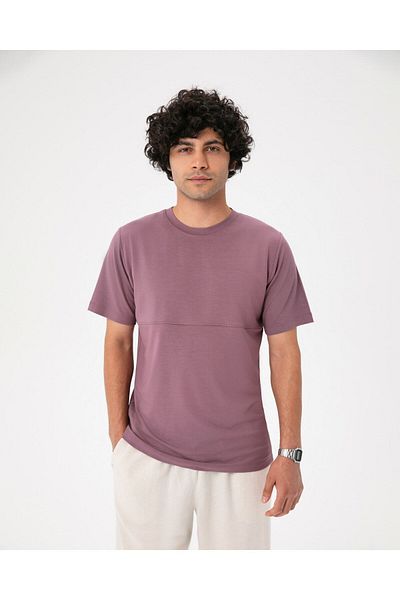 Ayma Active Ecovero ™ Lilac Men's Viscous Short Sleeve T-shirt