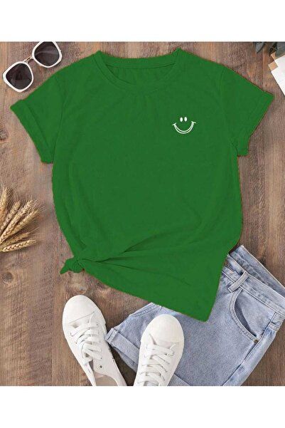UNCİA OUTDOORS Tricou de bază unisex oversize cu imprimeu Smile Design confor...