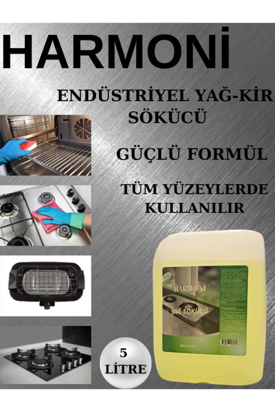 HARMONİ Yağ Çözücü Ağır Kir Ve Yağçöz 5 Litre Harmoni Ekstra Güçlü Yağçöz