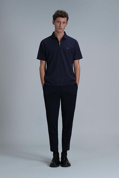 Lufian Robert Smart Men's Polo T-Shirt - Navy