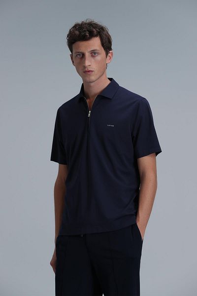 Lufian Robert Smart Men's Polo T-Shirt - Navy