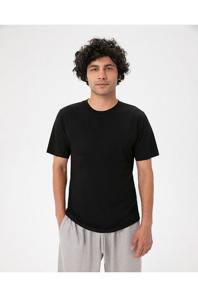 Ayma Active Ecovero ™ Men's Black Viscous Short Sleeve T-shirt