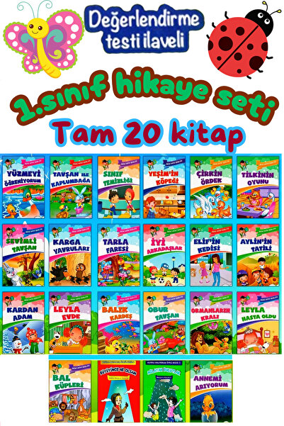 GÖNÜL YAYINCILIK 1. Sınıflar Için Tavsiyeli Hikaye Kitapları Seti Tam 20 Adet