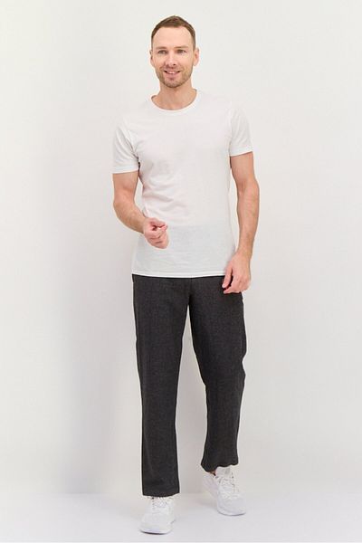 GAP Men Relaxed Fit Microdot Straight Leg Pants, Dark Grey