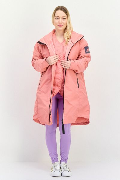 adidas Women Sportswear Fit 2 Pcs High Neck Outdoor Jacket, Pink