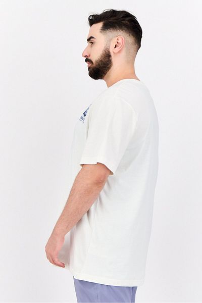 adidas Men Sportswear Fit Short Sleeve Outdoor T-shirts, Off White