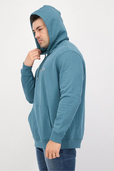 Lee Men Embroidered Logo Long Sves Hoodie, Teal Blue