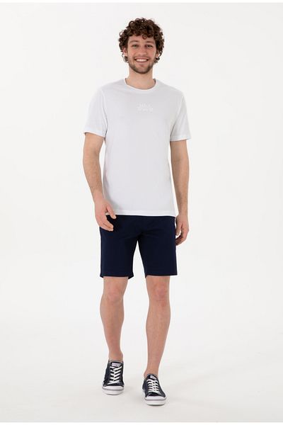 U.S. Polo Assn. Ανδρικό μπλουζάκι με κανονική εφαρμογή polo assn με λαιμόκοψη