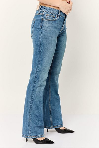Esprit Women Bootcut Fit Washed Stretchable Jeans, Blue