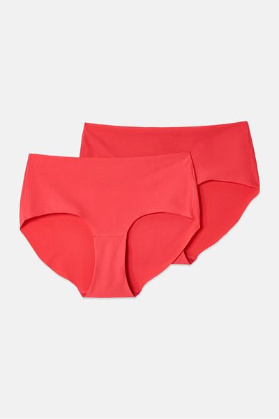 Tchibo Women 2 Piece Solid Underwear Panty, Red