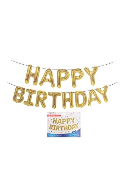 Flippy foil balloon set, Happy Birthday, 40 cm, gold
