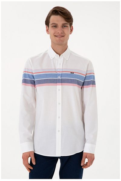 U.S. Polo Assn. Ανδρικό πουκάμισο με κουμπιά polo assn slim fit