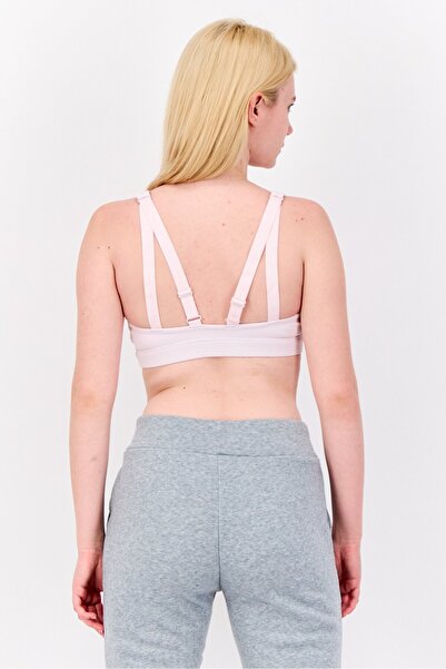 adidas Women Padded Brand Logo Training Sport Bra, Pink