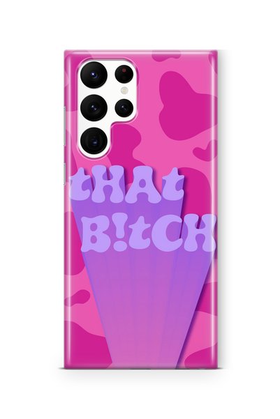Multitronic Samsung Galaxy S23 Ultra Compatible Pink Design Printed Transpare...