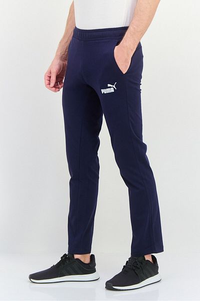 Puma Men Regular Fit Brand Logo Training Track Pant, Dark Blue