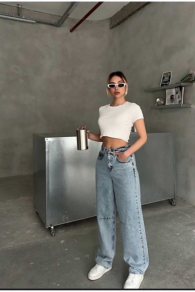 DENİKK yudoowear, pantaloni de blugi cu detaliu de cataramă în talie