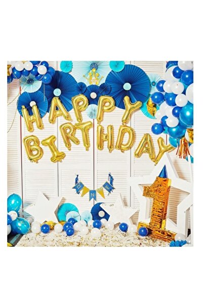Flippy foil balloon set, Happy Birthday, 40 cm, gold