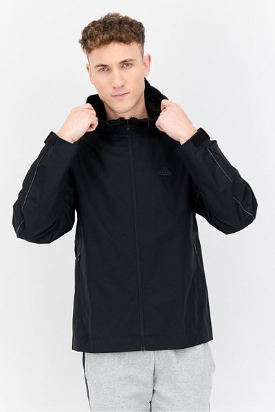 adidas Men Sportswear Fit Long Sleeves Outdoor Jacket, Black