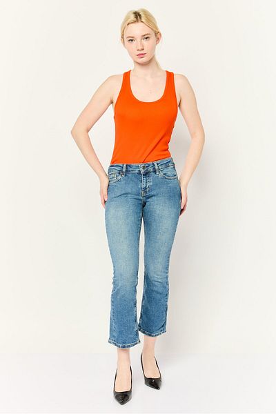 Esprit Women Bootcut Fit Washed Stretchable Jeans, Blue