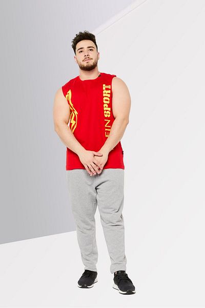 Plein Sport Men Sportswear Fit Sleeveless Training Vest, Red