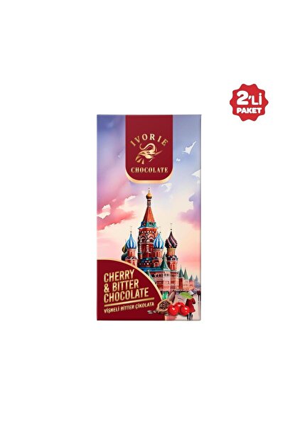 IVORIE VİŞNELİ BİTTER ÇİKOLATA 70 GR 2'Lİ SET 140 GR