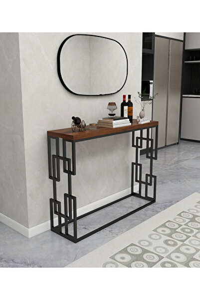 HNC HOME Modern Metal İskeletli Özel Tasarım Dresuar Konsol Makyaj Masası, Pe...