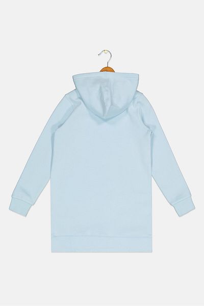 Esprit Kids Boy Long Sleeves Brand Logo Hooded Sweatshirts, Light Blue