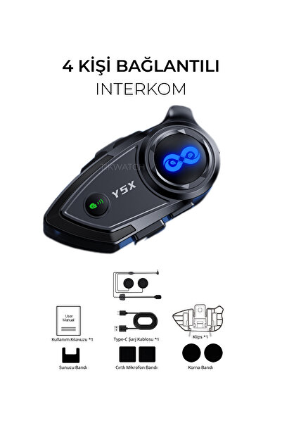 BUFS Interkom 4 Kişilik | Uzun Pil Ömrü + Gürültü Önleme + Suya Dayanıklı