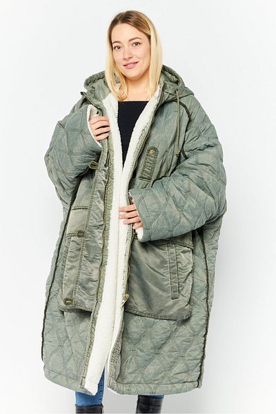 Diesel Women Quilted Reversible Trench Coat, Grey