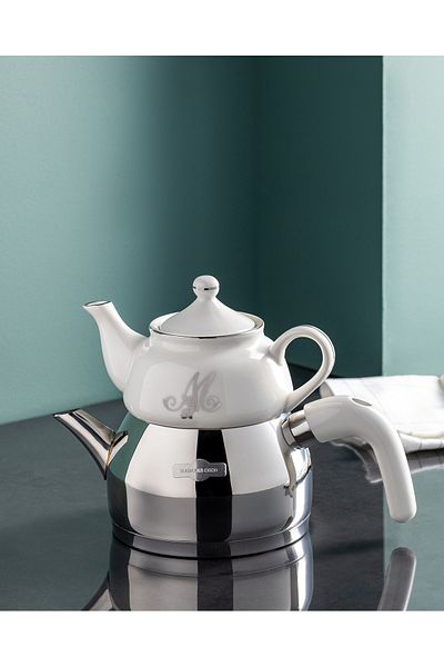 Madame Coco Matera Teapot Set - 400 ml - 1000 ml - White/Platinum