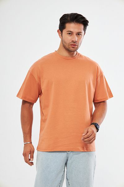 giyadda Unisex Tile Oversize Loose Fit Basic Knitted T-Shirt (Lover Couple Combination Recommendation)