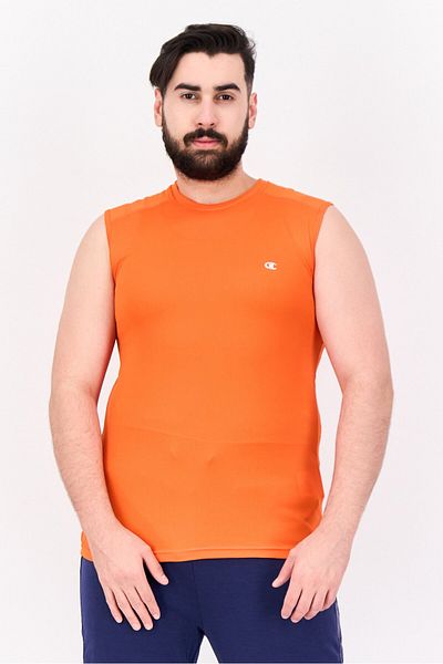Champion Men Sportswear Fit Sleeveless Running Tank Tops, Orange
