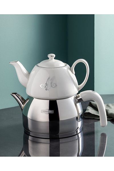 Madame Coco Avellino Teapot Set - 1000 ml - 2150 ml - White/Platinum