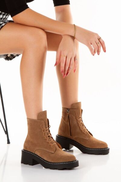 inyola Kadın Hakiki Süet Deri Fermuarlı Bot Sugero 5104