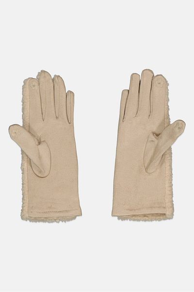 Canada Weather Gear Women 1 Pair Textured Gloves, Beige