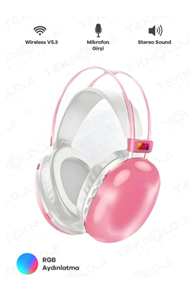 Teknoloji Gelsin Kablosuz Oyuncu Kulaklığı 7.1 Full Rgb Işıklı Stereo Profesy...