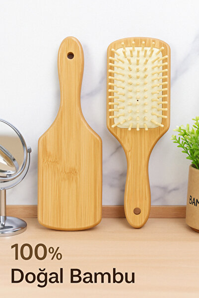 SosyeteDükkanı Bambu Dişli Şaç Fırçası