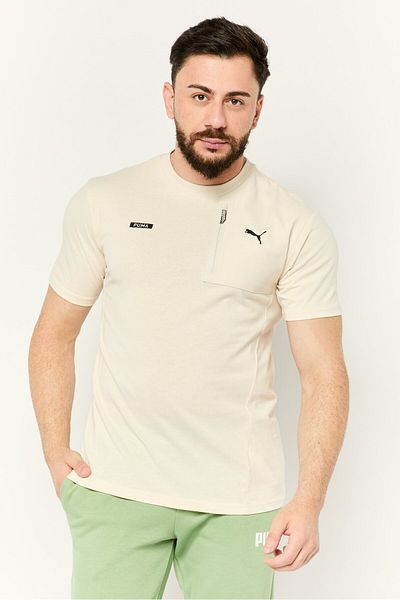 Puma Men Sportswear Fit Short Sleeves Outdoor T-Shirt, Beige