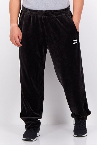 Puma Men Sportswear Fit Embroidered Logo Outdoor Track Pant, Black