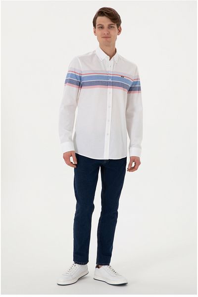 U.S. Polo Assn. Ανδρικό πουκάμισο με κουμπιά polo assn slim fit