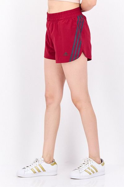 adidas Women Sportswear Fit 3 Inseam Running Shorts, Burgundy